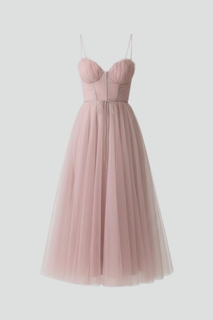 Women’s Tulle Dress with Sweetheart Neck