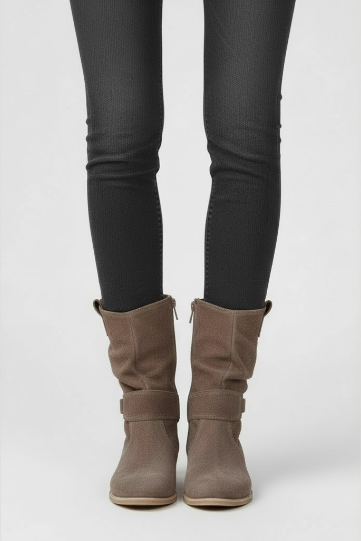 Women’s Zip-Up Boots with Grip Sole