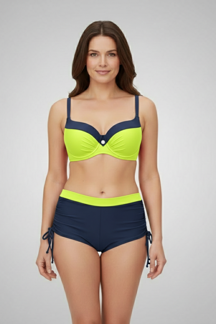 Women’s Bikini Set with Underwire Top and Tie Shorts