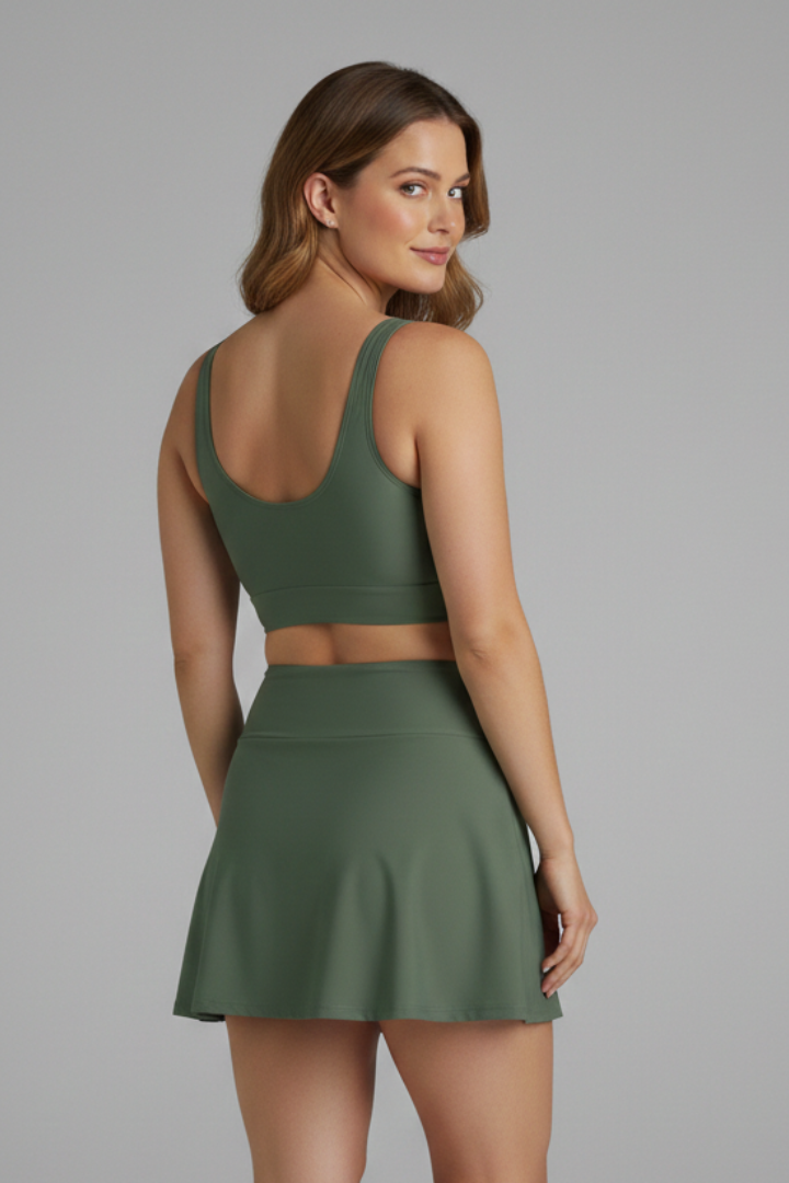 Women’s Bikini Set with Wrap Top and Skirt