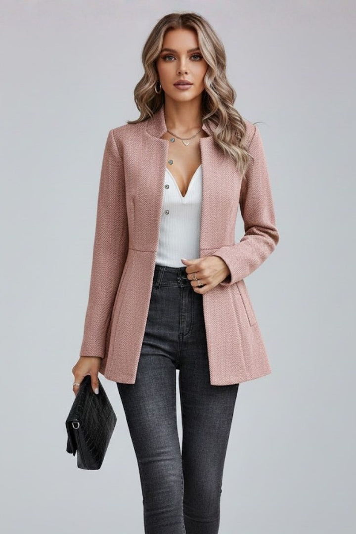Women’s Blazer with Notched Collar and Seams