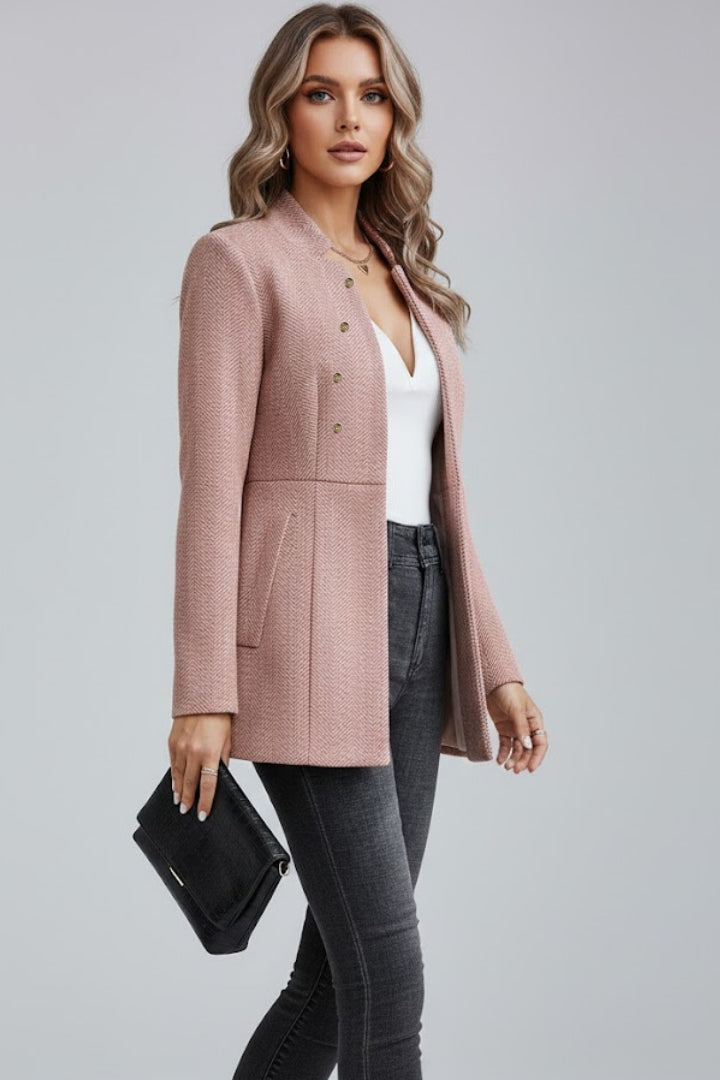 Women’s Blazer with Notched Collar and Seams