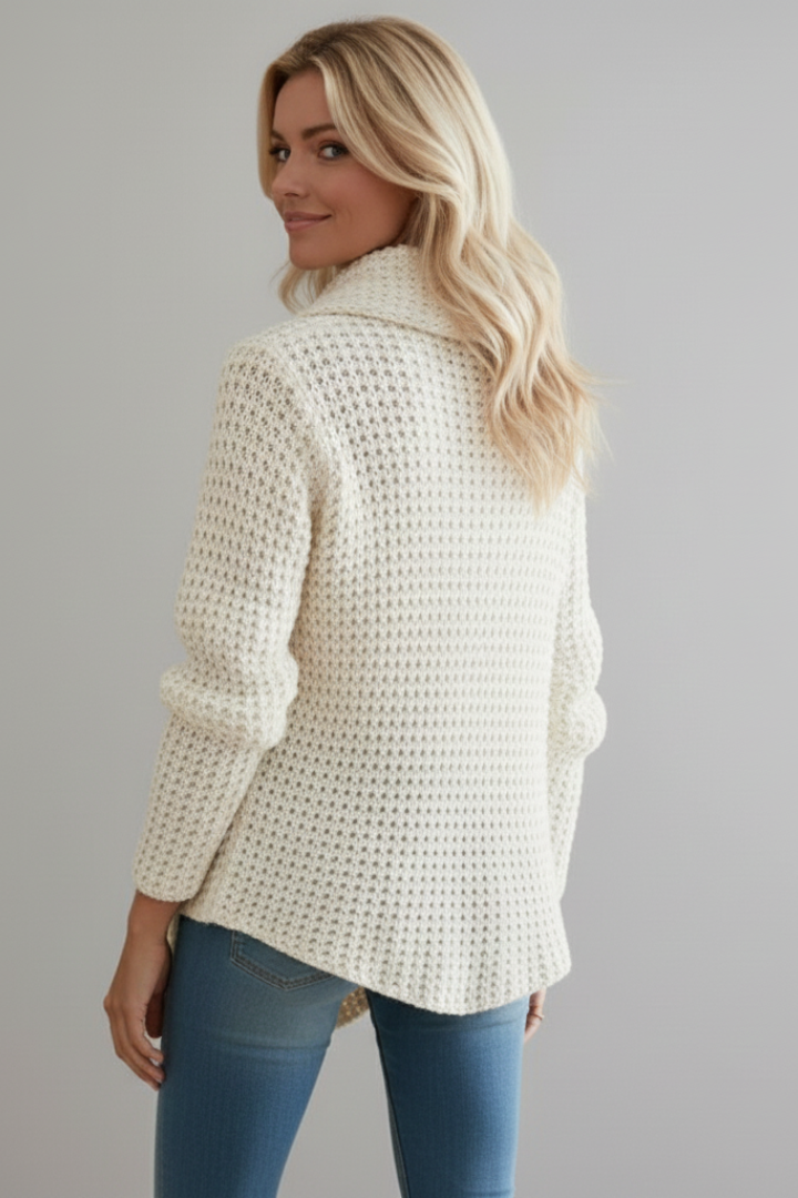 Women’s Cardigan with Shawl Collar and Button