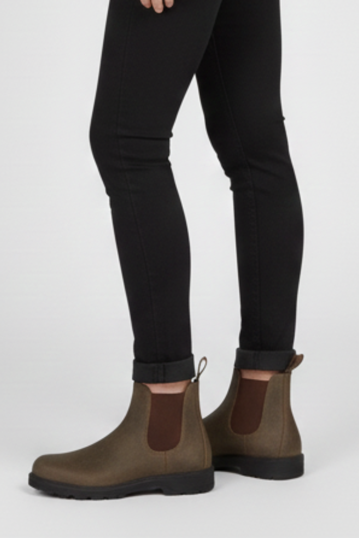 Women's Chelsea Boots with Elastic Panels and Pull Tabs