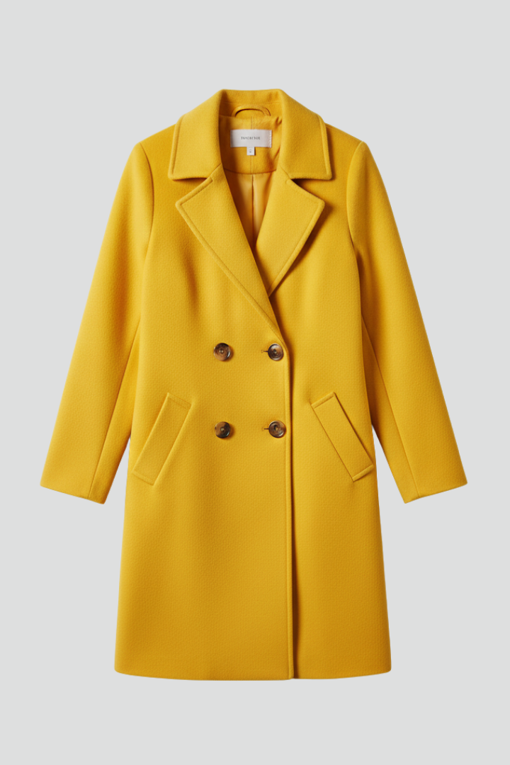 Women’s Coat with Button Closure and Collar