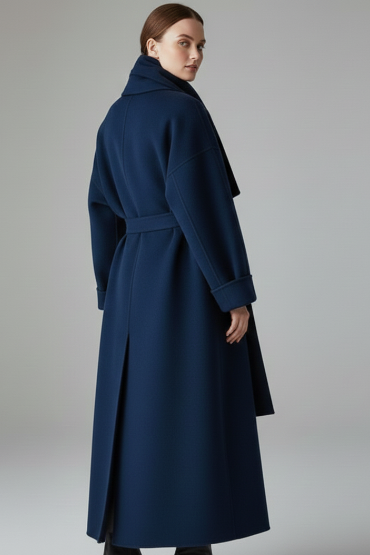 Women’s Coat with Buttoned Front and Long Sleeves