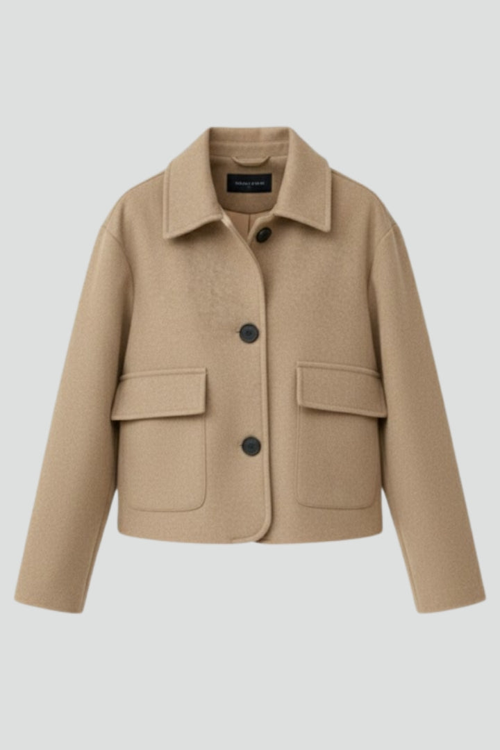 Women’s Cropped Jacket with Shirt Collar