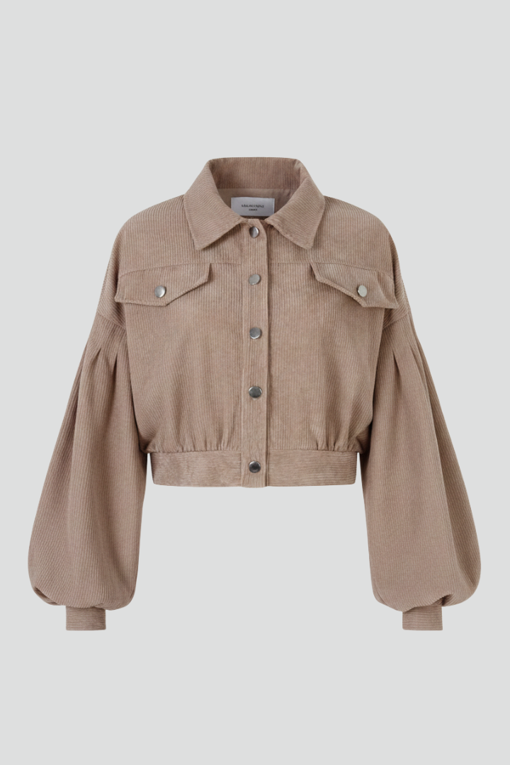 Women’s Cropped Jacket with Zip Closure