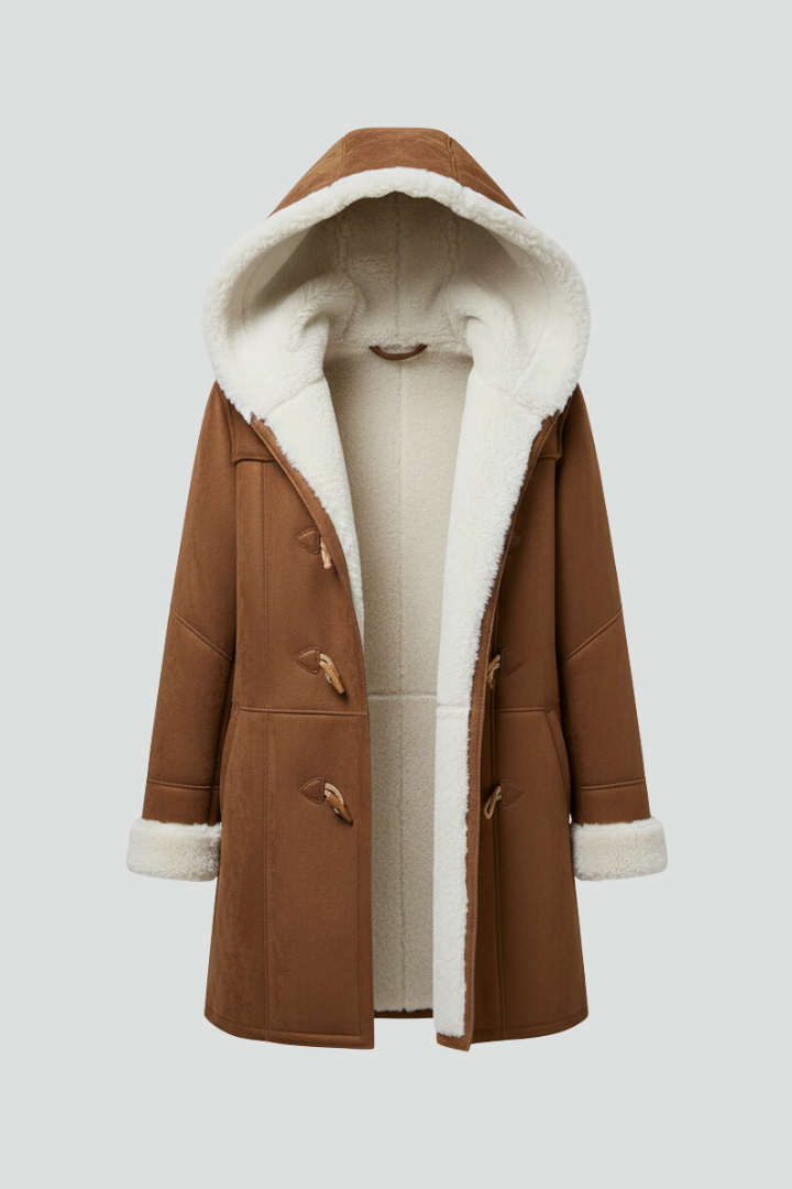 Women’s Hooded Coat with Toggle Fastening and Pockets