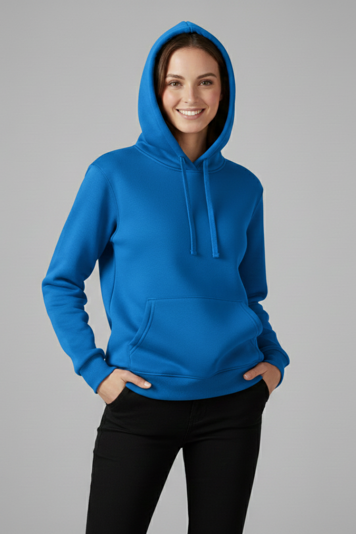 Women’s Hoodie with Adjustable Hood and Ribbed Hem