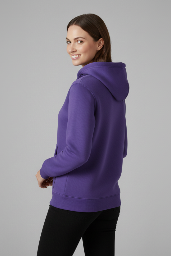 Women’s Hoodie with Adjustable Hood and Ribbed Hem