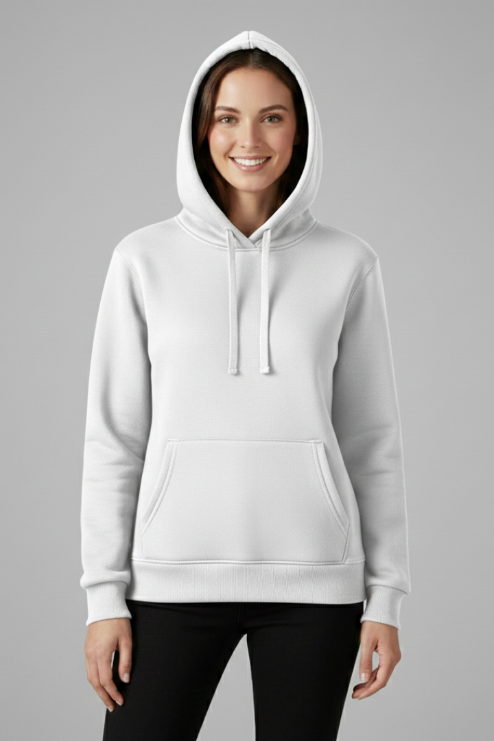 Women’s Hoodie with Adjustable Hood and Ribbed Hem