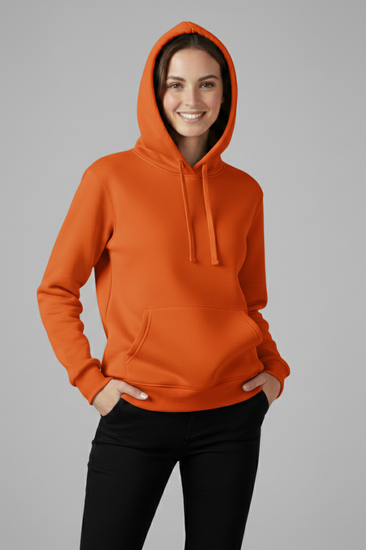 Women’s Hoodie with Adjustable Hood and Ribbed Hem