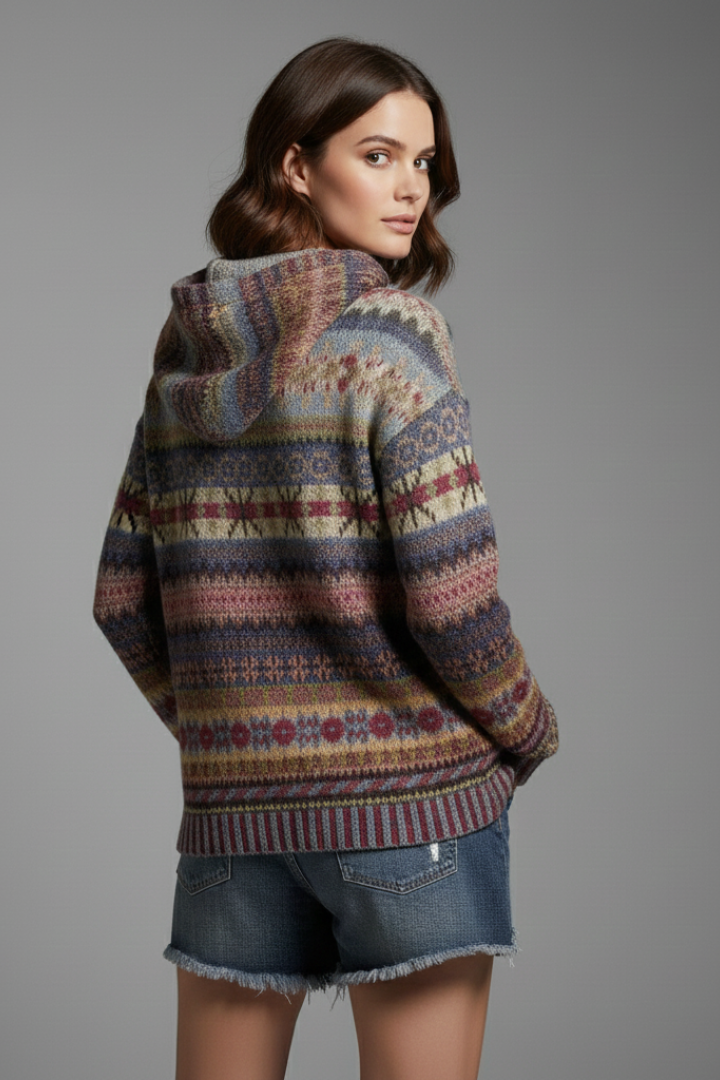 Women's Hoodie with Hood and Ribbed Cuffs