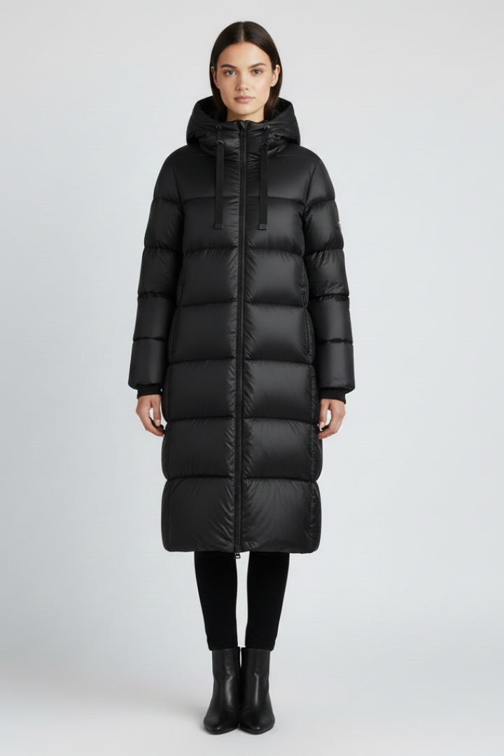 Women’s Jacket with Adjustable Hood and Zip Pockets