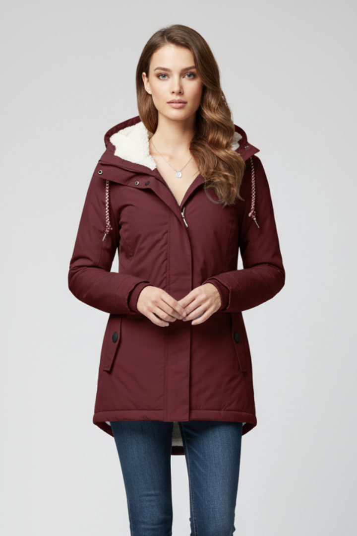 Women’s Jacket with Hood and Drawcords