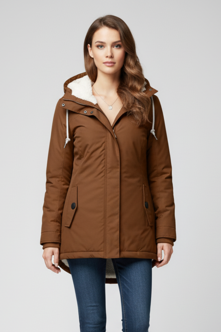 Women’s Jacket with Hood and Drawcords