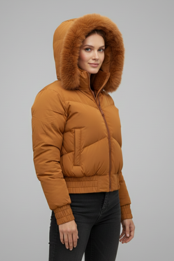 Women’s Jacket with Hood and Elasticated Cuffs
