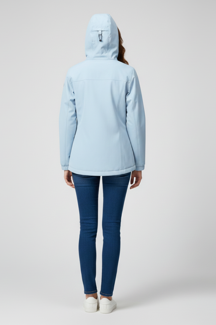 Women’s Jacket with Hood and Zippered Pockets