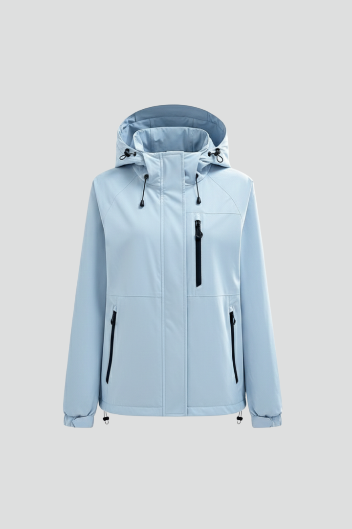 Women’s Jacket with Hood and Zippered Pockets