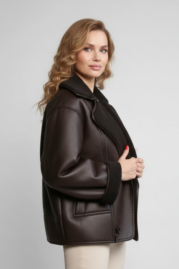 Women’s Jacket with Notched Lapel and Button Fastening