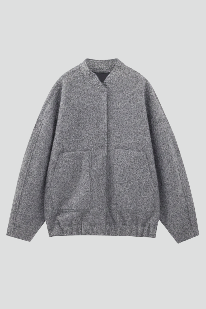 Women’s Jacket with Open Front and Patch Pockets