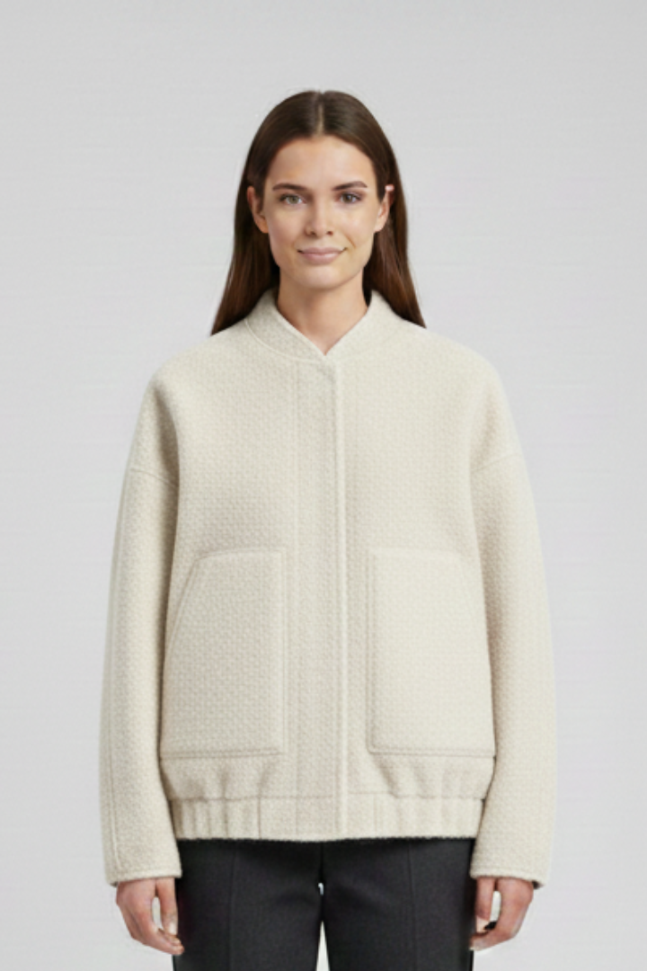 Women’s Jacket with Open Front and Patch Pockets