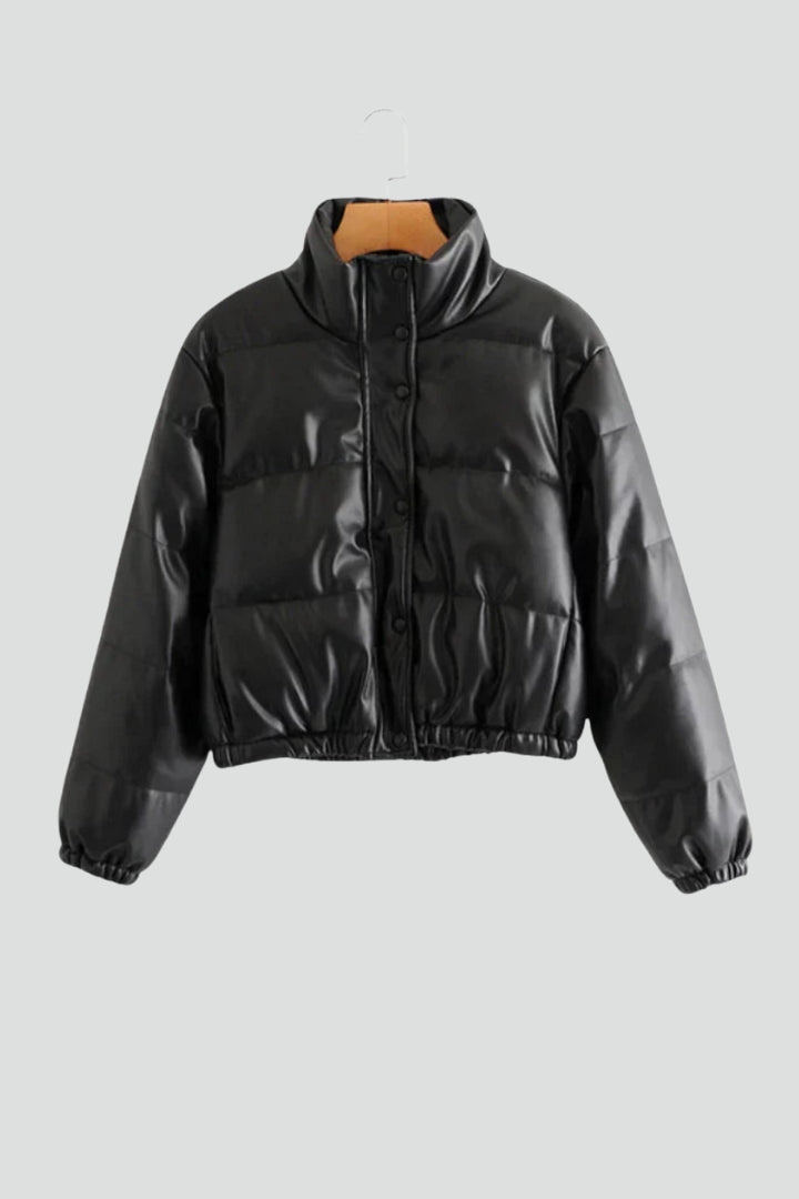 Women’s Jacket with Padded Surface and Zip Closure