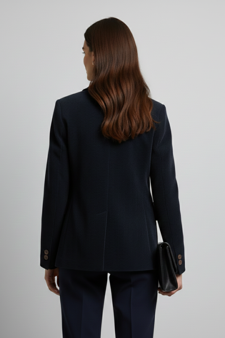 Women’s Jacket with Peaked Collar and Ribbed Corduroy Surface