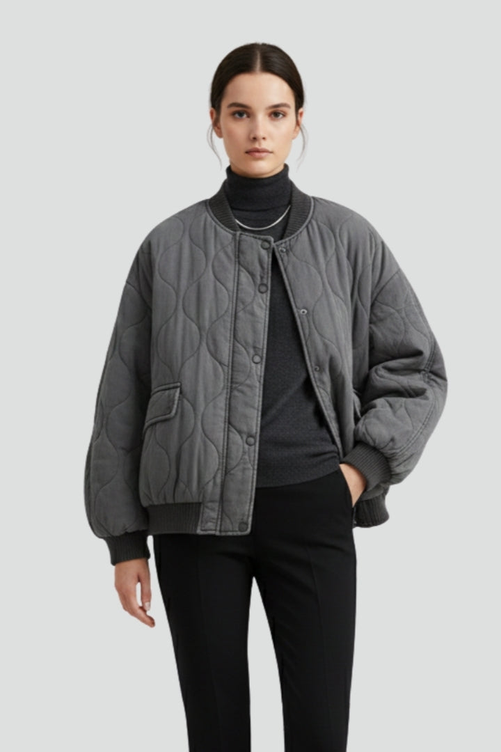 Women’s Jacket with Quilted Surface and Pockets
