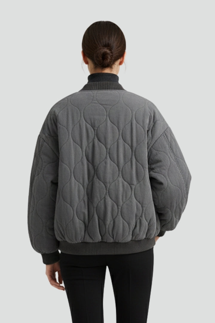 Women’s Jacket with Quilted Surface and Pockets
