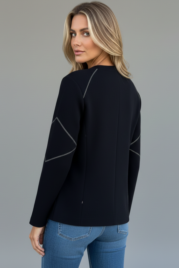 Women’s Jacket with Zip Closure and Front Patch Pockets