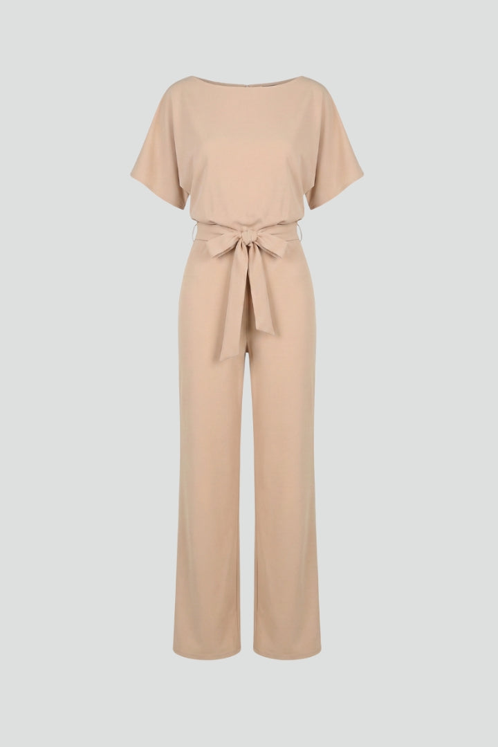 Women’s Jumpsuit with Belt and Wide Legs