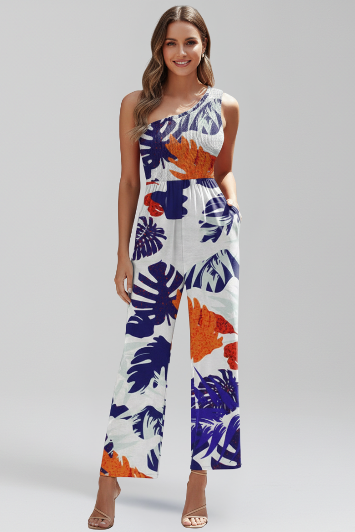 Women’s Jumpsuit with Scoop Neckline and Wide Legs