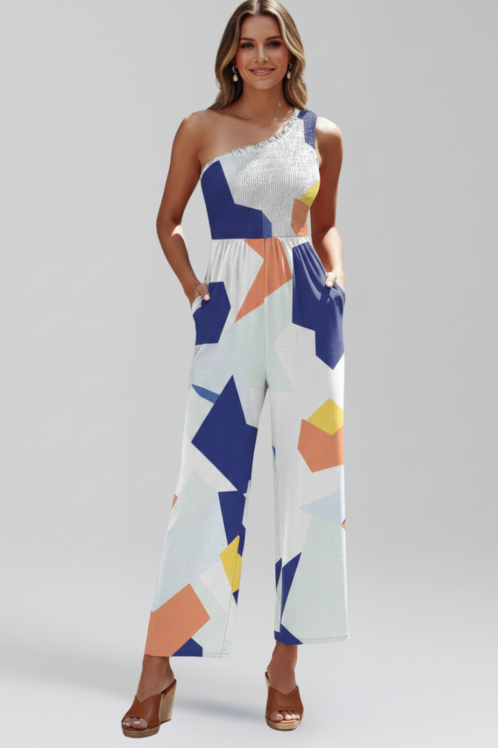 Women’s Jumpsuit with Scoop Neckline and Wide Legs