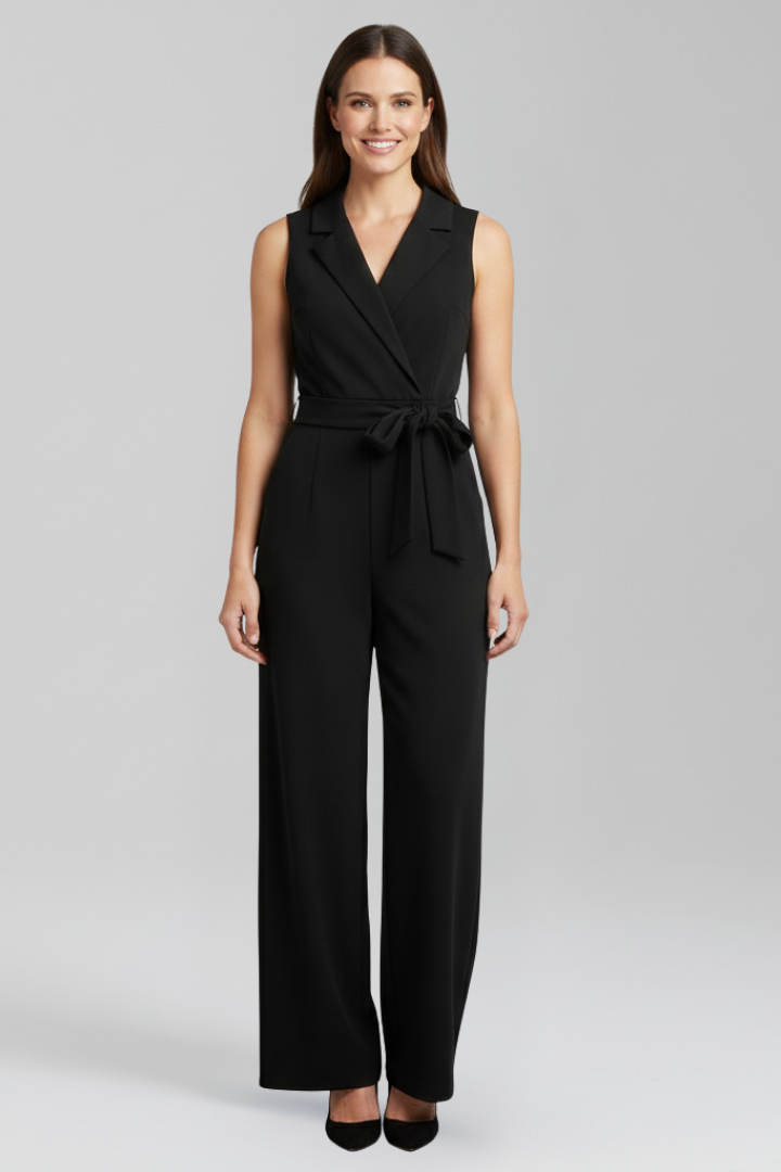 Women’s Jumpsuit with Sleeveless Cut and Wide Legs