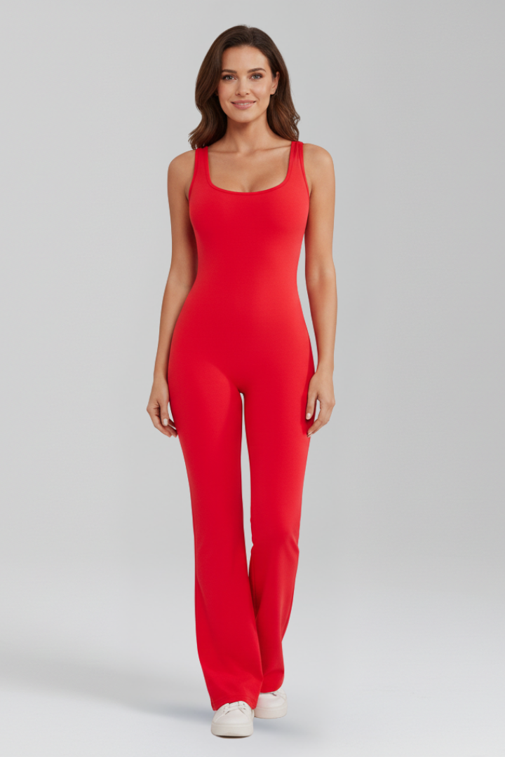 Women’s Jumpsuit with Sleeveless Straps and Wide Legs
