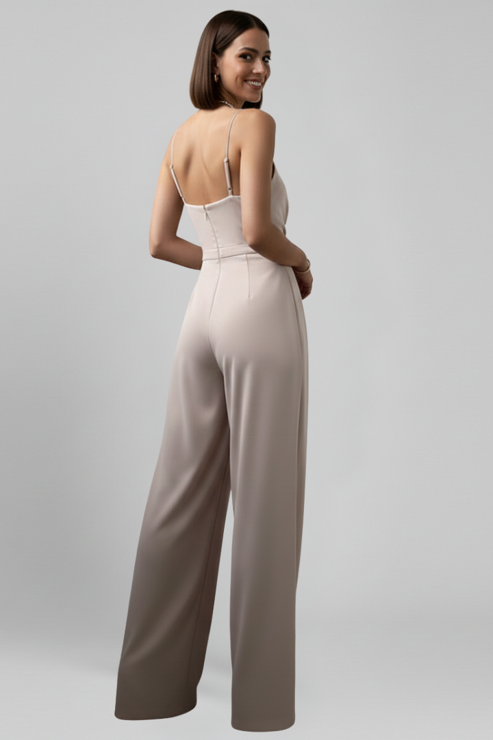 Women’s Jumpsuit with Spaghetti Straps and Wide Legs