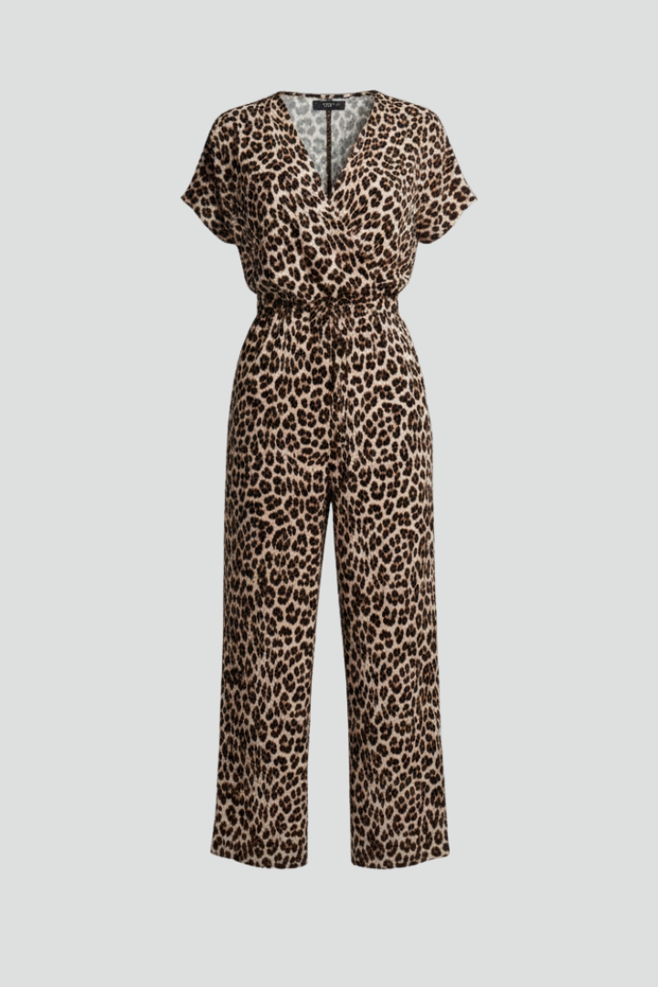 Women’s Jumpsuit with V Neckline and Wide Legs