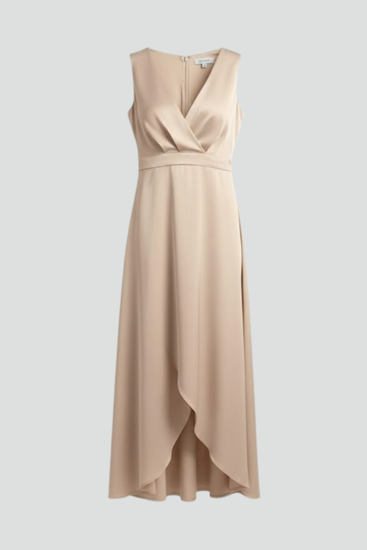 Women’s Maxi Wrap Dress with V Neckline
