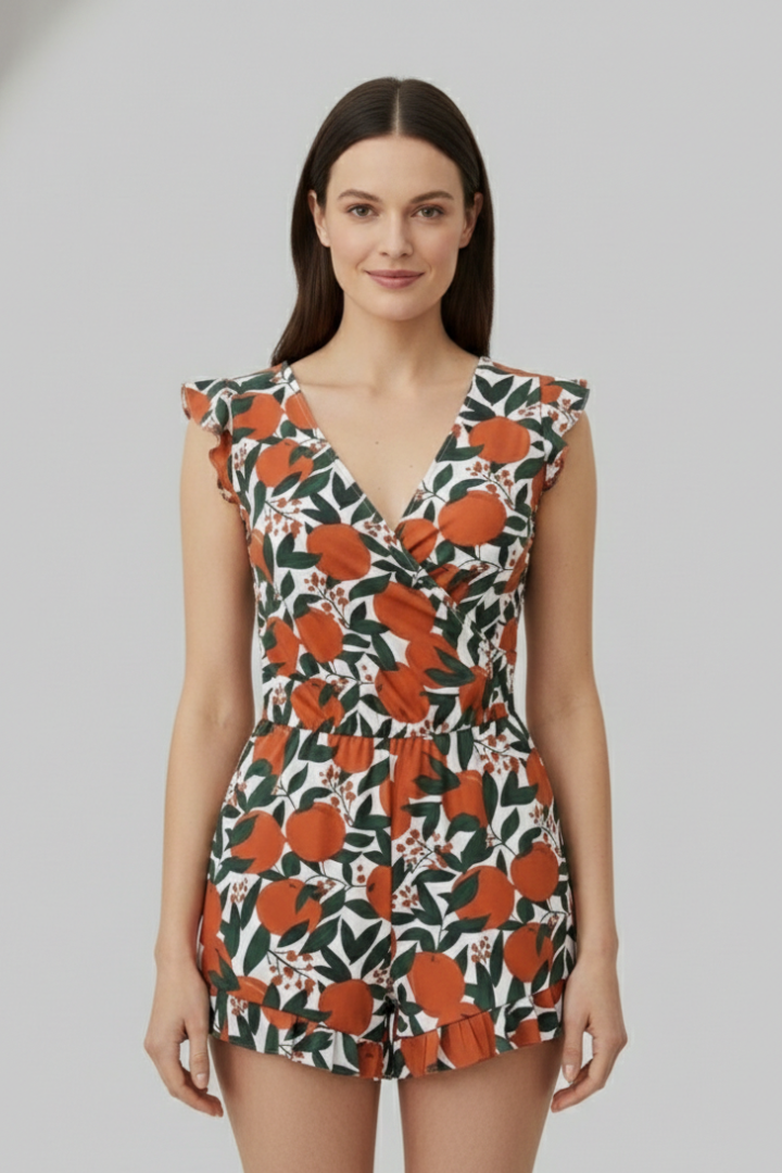 Women’s One-Piece Swimsuit with V-Neckline