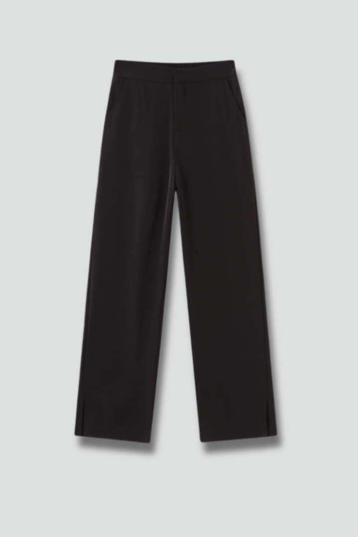 Women’s Palazzo Trousers with Side Slits and Wide Legs