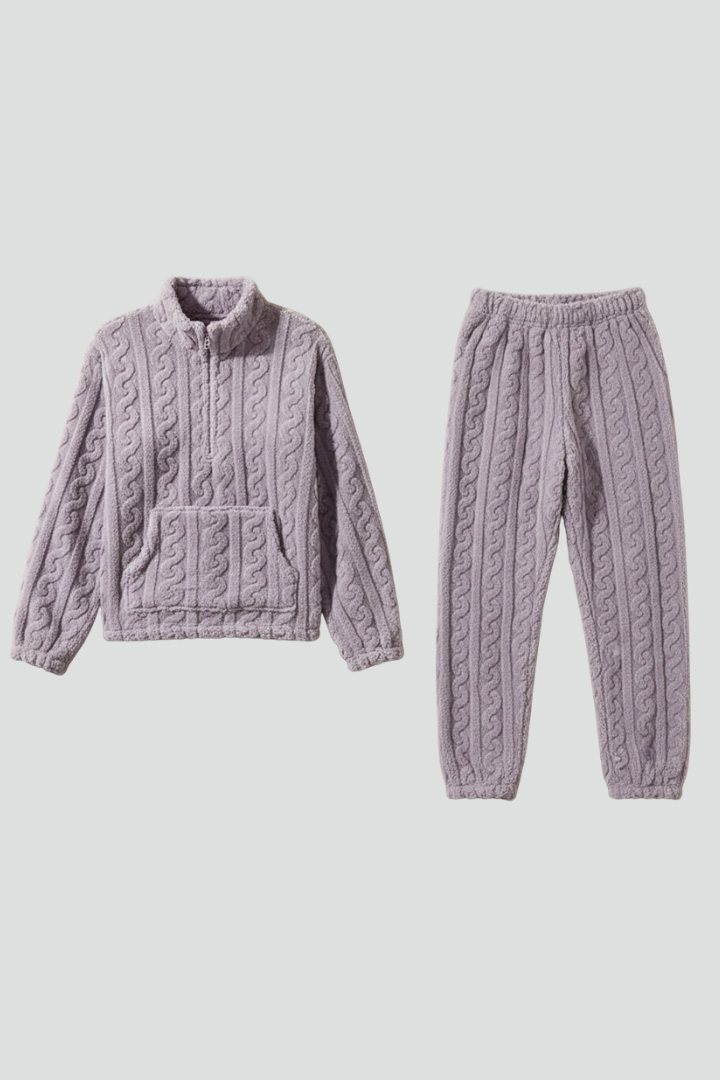 Women’s Pyjama Set with Zip-Front Top and Long Pants