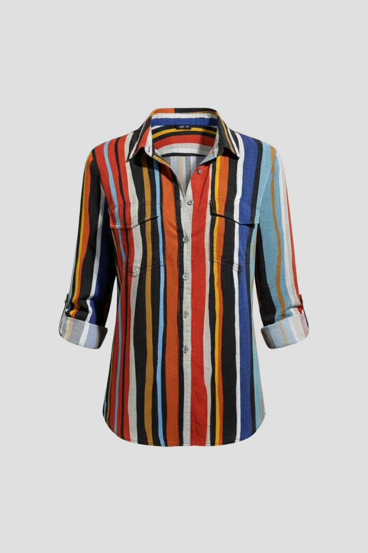 Women’s Shirt with Button Closure and Long Sleeves