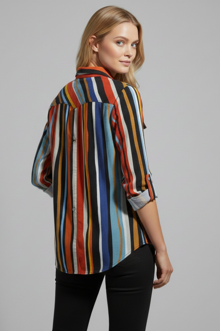 Women’s Shirt with Button Closure and Long Sleeves