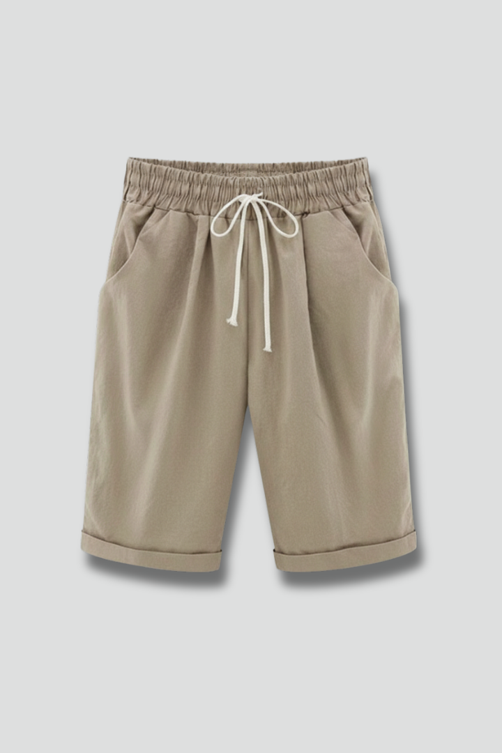 Women’s Shorts with Drawstring Waist and Side Pockets