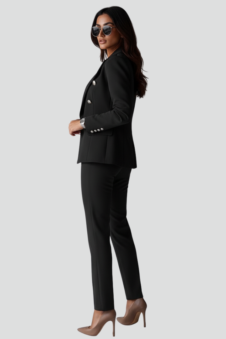 Women’s Suit Set with Blazer and Straight Trousers