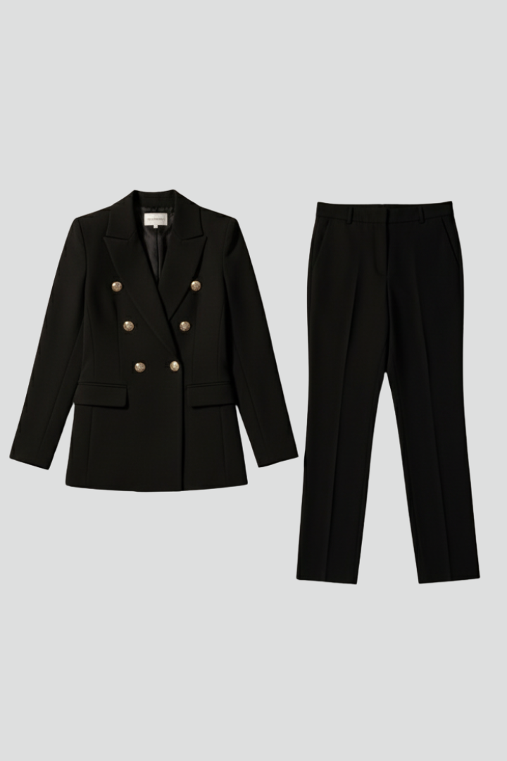 Women’s Suit Set with Blazer and Straight Trousers