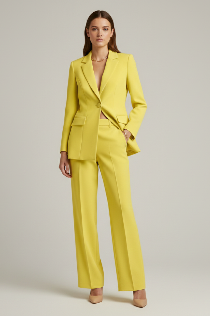 Women’s Suit with Jacket and Wide-Leg Pants