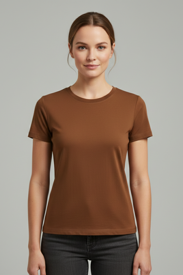 Women’s T-Shirt with Round Neck and Short Sleeves